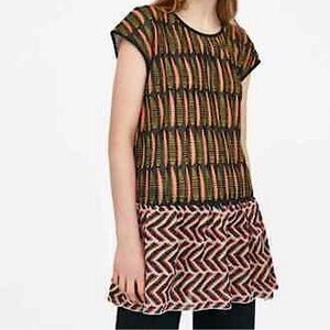 Zara tunic top blouse size M